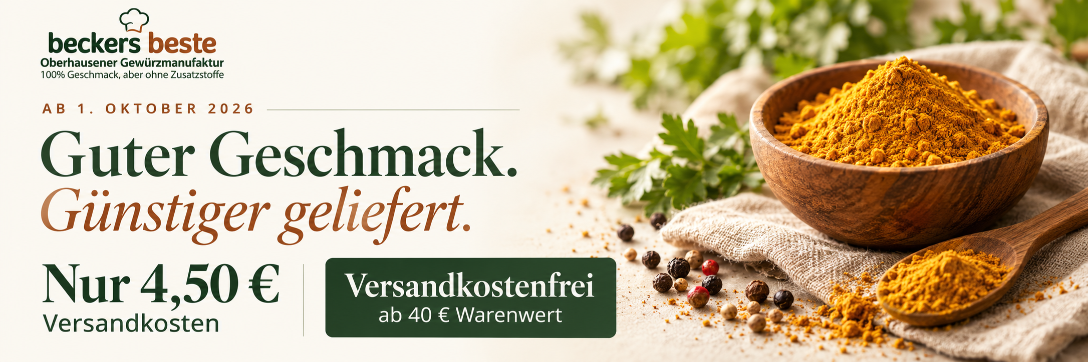 Neue Versandkosten Oktober 2026