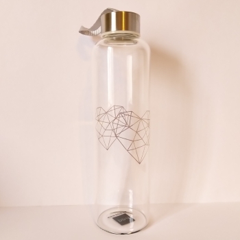 Glasflasche - Geometric Heart
